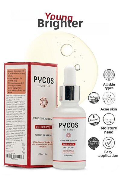 PYCOS COSMETICS ريتينول 0.5% سيروم العناية بالبشرة المضاد للتجاعيد والشيخوخة ...
