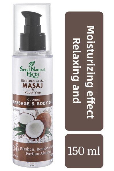 Seed Natural Herbs 150 ml Coconut Massage Body Oil -8681137004288