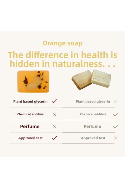dionesse Natural Orange Soap 120 Gr - Antioxidant Handmade Soap with Skin Revitalizing and Brightening Effect