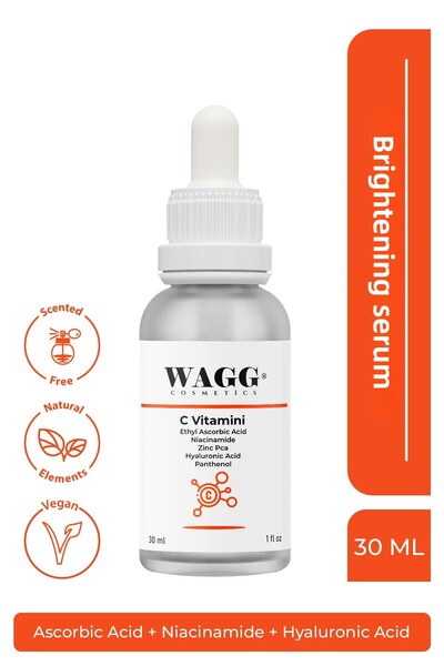 WAGG Cosmetics Brightening and Skin Tone Equalizing Vitamin C Serum (Zinc Pca...