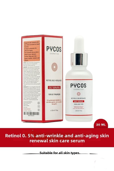 PYCOS COSMETICS Retinol 0.5% Anti-Wrinkle and Anti-Aging Skin Renewal Skin Care Serum 30 ml