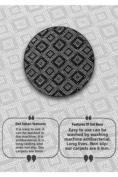 Chilai Home Black Bathroom Rug Set of 2 Washable Non-Slip