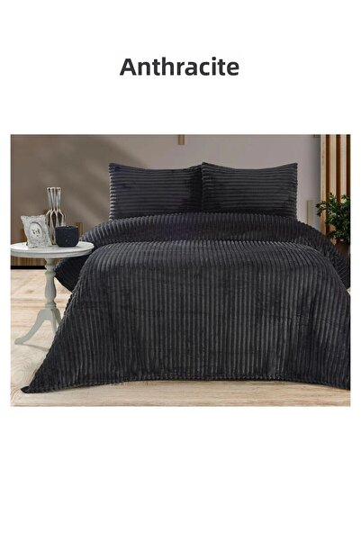 Mila Double Padded Plush Blanket Bedspread Set