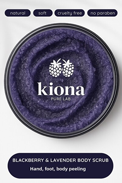 KİONA مقشر السكر بخلاصة التوت الأسود واللافندر 250 مل مقشر طبيعي للجسم ينشط ا...