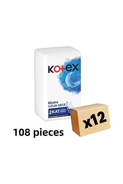 Kotex Ultra 9 Lu Extra Long Night 12 Pack