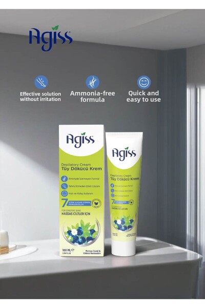 AGISS Depilatory Cream Sensitive Skin 100 ml 2 Pack