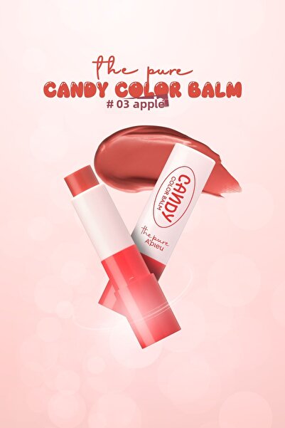 Missha A'pieu The Pure Candy Color Balm No.03 Apple - شفاه لامعة ومرطبة