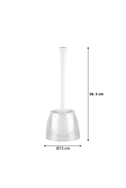 Prima Nova White Neon Toilet Brush - Body Natural Handle Opaque