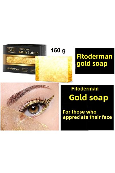 Fitoderman Natural Vitamin E and 24k Gold Face Soap - 150 gr