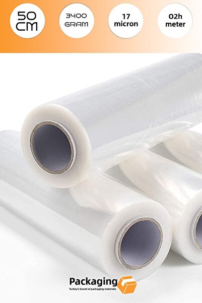 Ambalage فيلم مطاطي 17 ميكرون 50 سم × 420 متر 3400 جرام