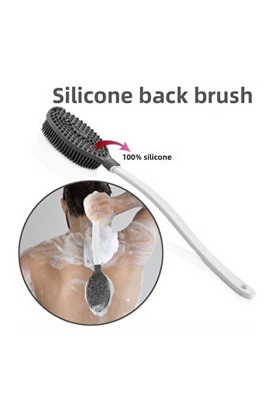 MAİN SHOP 1 قطعة فرشاة تدليك الجسم بمقبض طويل ، فرشاة ناعمة لتدليك الجسم على ...