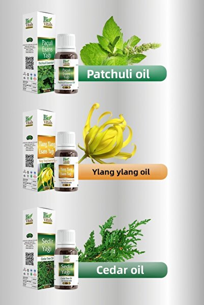 Bio Vitals مجموعة زيت العناية بالبشرة من يلانج يلانج والسيدر والباتشولي