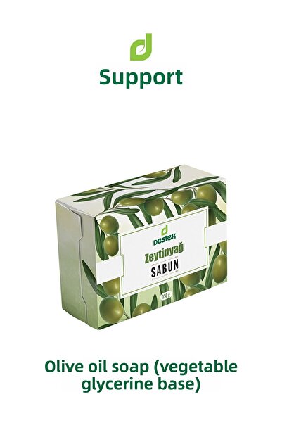 Destek Olive Oil Soap, Glycerin Based Transparent Soap, 150 Gr