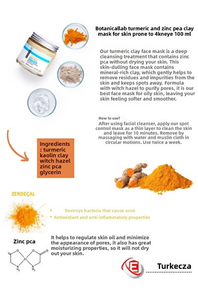 Botanicallab Pumpkin and Papaya Aha Purifying Tonic 200 ml Turmeric Clay Mask 100 ml