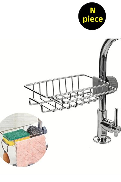 usin 2 قطعة رف المطبخ المعدني للحمام، منظم الحمام، حامل الشامبو، حامل الصابون...