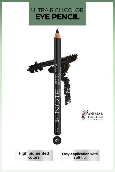 NOTE Ultra Rich Color Eye Pencil 01 Black - Black