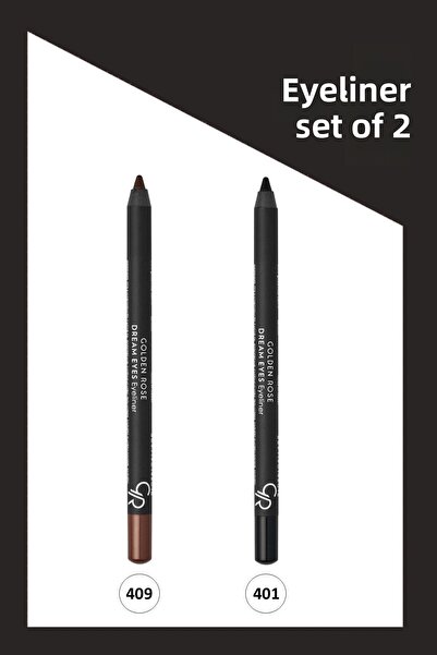 Golden Rose مجموعة أقلام تحديد العيون Dream Eyes Eyeliner مكونة من قطعتين - ر...