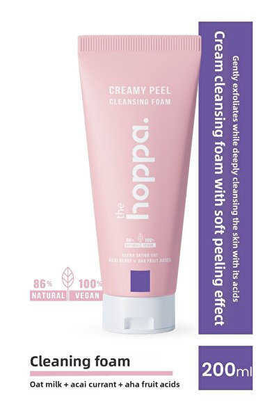 the hoppa. 200 ML Soft Peeling Effect Cream Cleanser - Foam Oat Milk + Acai G...