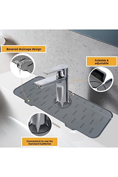İLİVA Gray Water Trap Faucet Mat For Kitchen Bathroom Protective Faucet Sink Mat Dish Sponge Mat