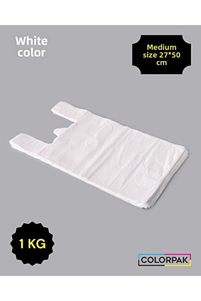 COLORPAK Athlete Bag (27*50 cm) White (1 kg) Market Bag