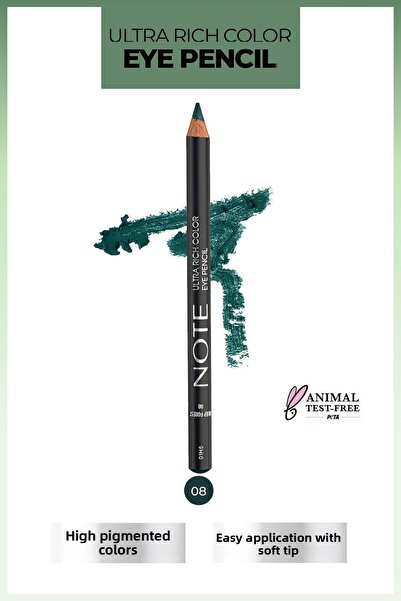 NOTE Ultra Rich Color Eye Pencil 08 Deep Forest - Dark Green
