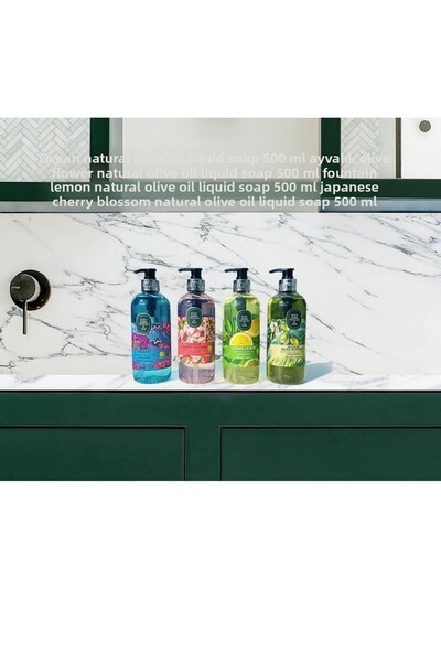Eyüp Sabri Tuncer EYÜP SABRİ TUNCER صابون سائل 500 مل 4 قطع (كرز ياباني، محيط...