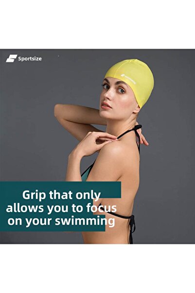 Sporsize Μωβ σιλικονούχο σκουφάκι κολύμβησης - Σκουφάκι κολύμβησης από σιλικόνη για θάλασσα και πισίνα