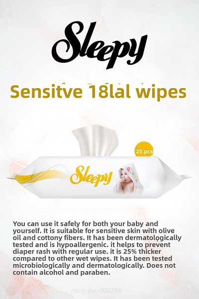 Sleepy AL 10 PAY Sleepy Sensitive Wet Wipes 25-Pack and 60-Pack ROSIE