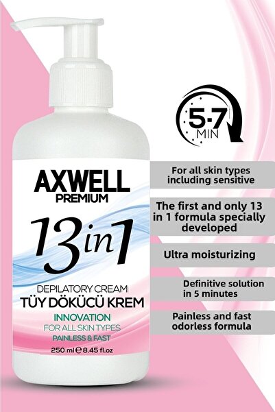 AXWELL PREMIUM كريم إزالة الشعر 250 مل - الجسم والساقين وجميع أنواع البشرة