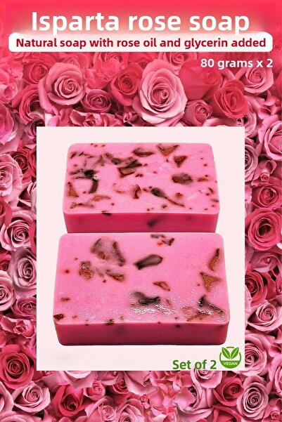 FANTASTİK SANAT ATÖLYESİ مجموعة من قطعتين - صابون ورد إسبرطة بزيت الورد ورائح...