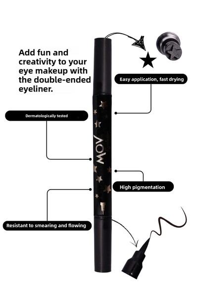 MOV Black Star Patterned Eyeliner
