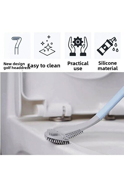 MUTLUHOME Silicone Golf Design Bathroom WC Toilet Brush / Kitchen Cleaning Brush