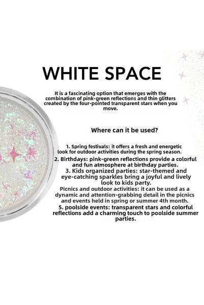 The Glitter Lab Gel Form Shiny Glitter White Space