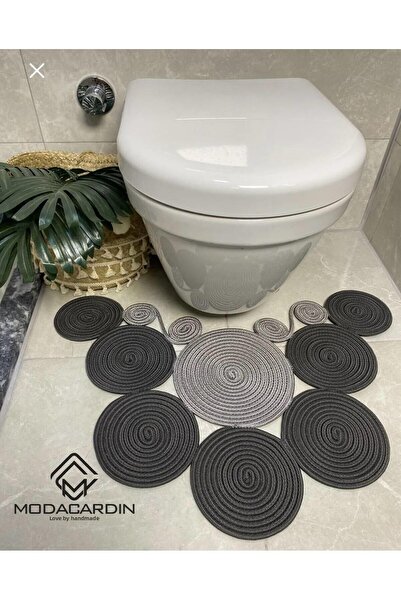 JÜTEX HOME مرحاض الجوت الحديث من الخوص - تفاصيل الممسحة الأمامية