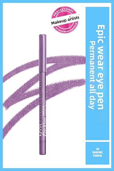 NYX Professional Makeup قلم تحديد العيون من إيبيك وير لاينر - أرجواني جرافيك ...