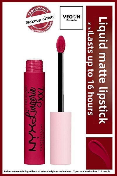 NYX Professional Makeup Ruj Lichid Mat, , Lip Lingerie Xxl, 21 Stamina, 4 ml