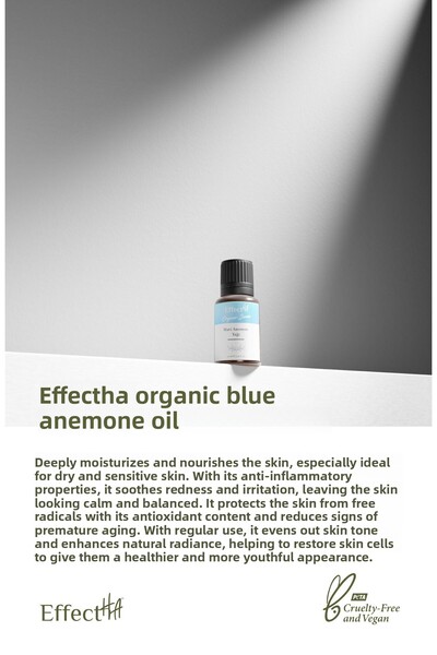 EffectHA Organic Blue Anemone Oil 100% Pure Natural and Additive-Free Essential Oil 10ml
