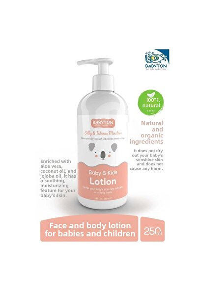 BABYTON لوشن طبيعي للوجه والجسم للأطفال والرضع 250 مل