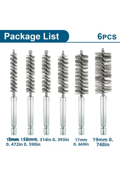 Choice مجموعة مكونة من 6 قطع من فرش التنظيف المصنوعة من الفولاذ المقاوم للصدأ...