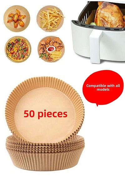 SAVORYHOME Airfryer Baking Paper 50 Pieces Air Fryer Airfryer Fryer Airfryer Oil-Free Fryer Cooking045