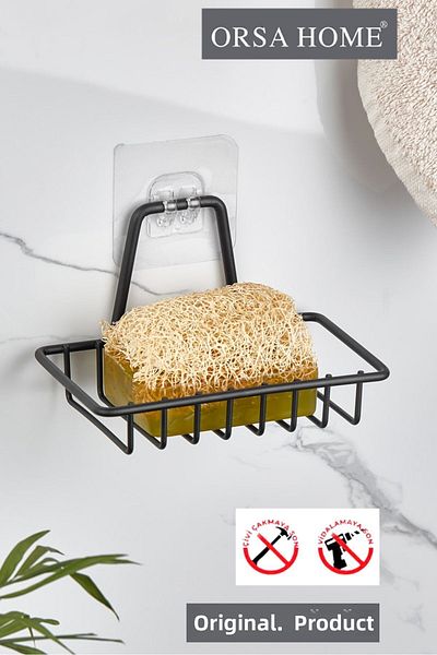 ORSA HOME 705 Δοχείο μαύρου σαπουνιού με ισχυρό μαγικό αυτοκόλλητο