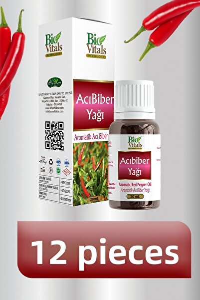 Bio Vitals زيت الفلفل الحار 20 مل - علبة 12 قطعة