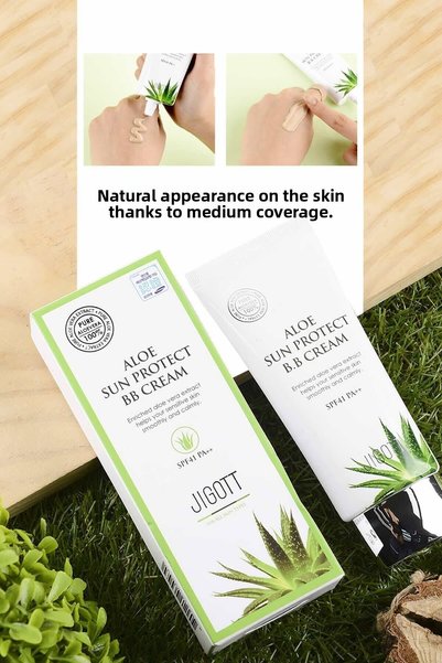 Jigott كريم ألو صن بروتيكت بي بي - واقي من الشمس ومرطب، عامل حماية من الشمس SPF 41 PA ++