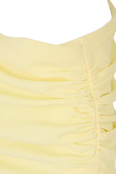 Trendyol Collection Yellow A-Line Boat Neck Woven Midi Stylish Dress Tprss25El00321