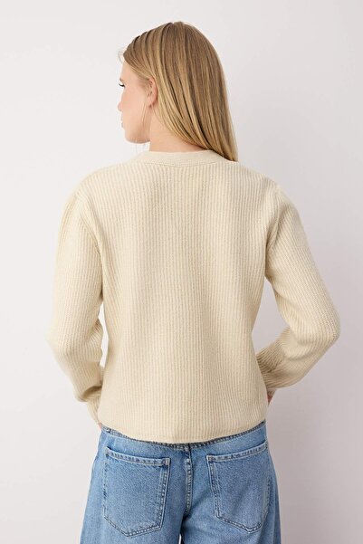 Trendyol Collection Stone Soft Textured Knitwear Cardigan Twoaw26Hi00112