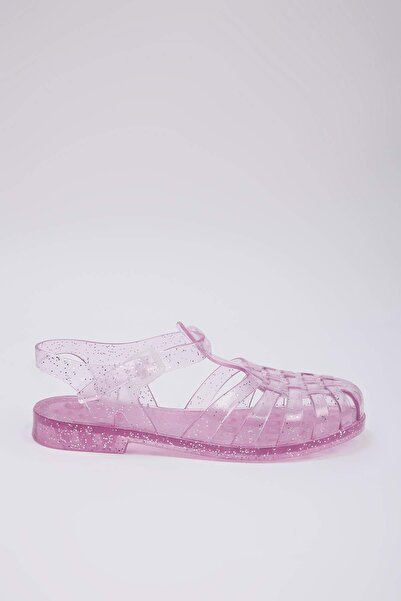 TRENDYOL SHOES Pink Transparent Jelly Glitter Women's Sandals Takss24Sd00006 Be