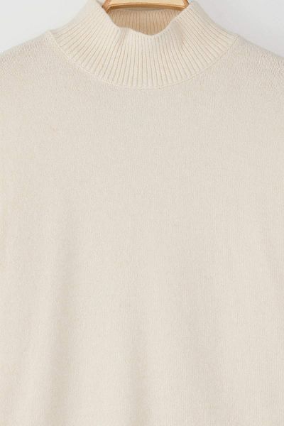 Trendyol Collection Stone Alpaca Wool Blended Premium/Special Yarn Wide Fit Basic Knitwear Sweater Twoaw26Kz00079
