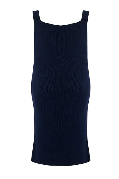 Trendyol Curve Navy Blue Gilet Midi Length Knitwear Dress Tbbaw25Ah00008