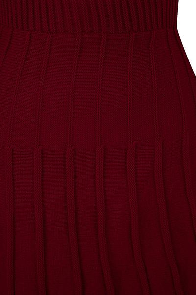 Trendyol Collection Burgundy Pleated Skirt Knitwear Bottom-Top Suit Twoaw23Au00184