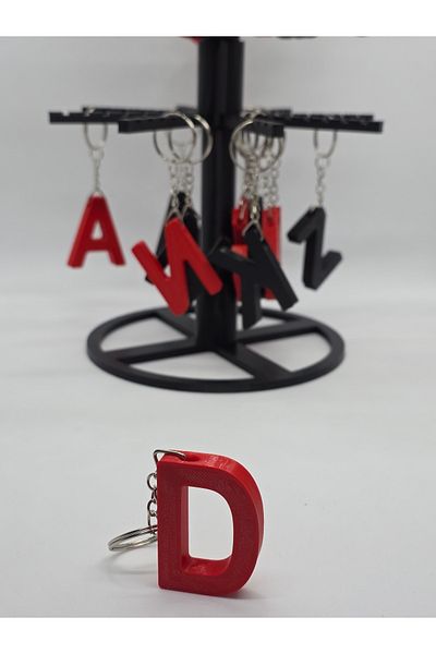CEVİZ DİZAYN Walnut Design D Letter - Letter Keychains